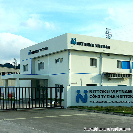 Nhà máy NITTOKU - Tổng Thầu Xây Dựng Công Nghiệp Delco - Công Ty Cổ Phần Đầu Tư Và Xây Dựng Delco